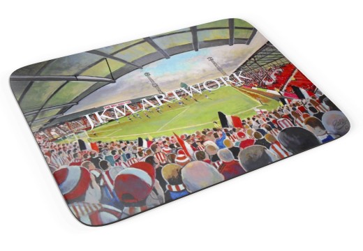 Griffin Park Stadium Fine Art Mouse Mat - Brentford FC Griffin Park Stadium Fine Art Mouse Mat - Brentford FC